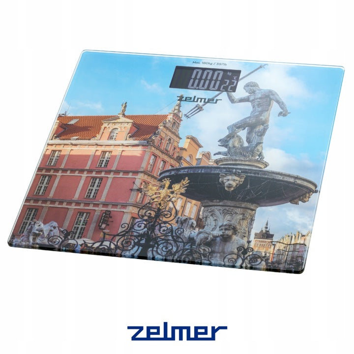BATHROOM SCALE ZELMER ELECTRONIC GLASS SLIM PRECISION UP TO 180KG Manufacturer code ZBS1011
