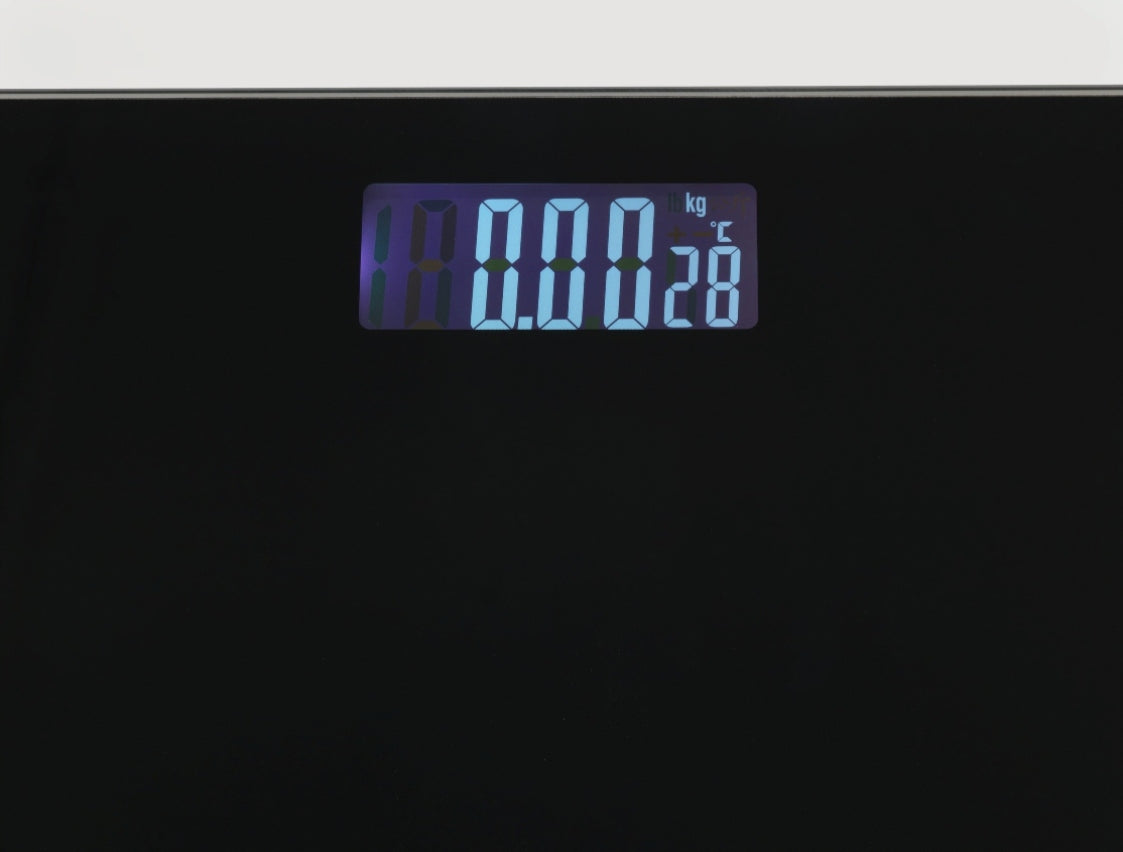BATHROOM SCALE electronic LED LCD glass up to 180 kg black Brand SATIS