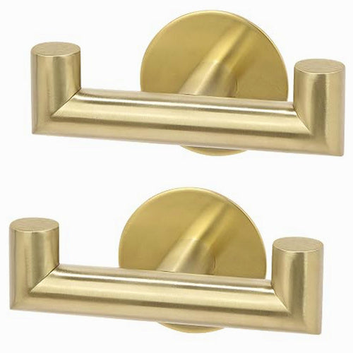 BATHROOM SELF ADHESIVE TOWEL HOOKS STAINLESS STEEL 2 PCS