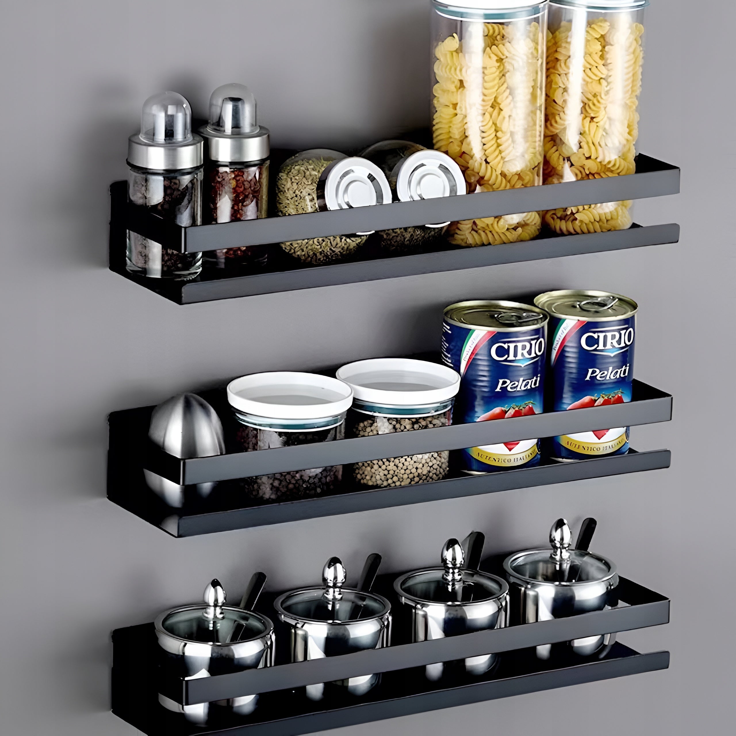 BATHROOM SHELF HANGING FOR KITCHEN SHOWER DELVANT BANO BLACK 50 CM Manufacturer code PÓŁKA WISZĄCA BANO 50 CM