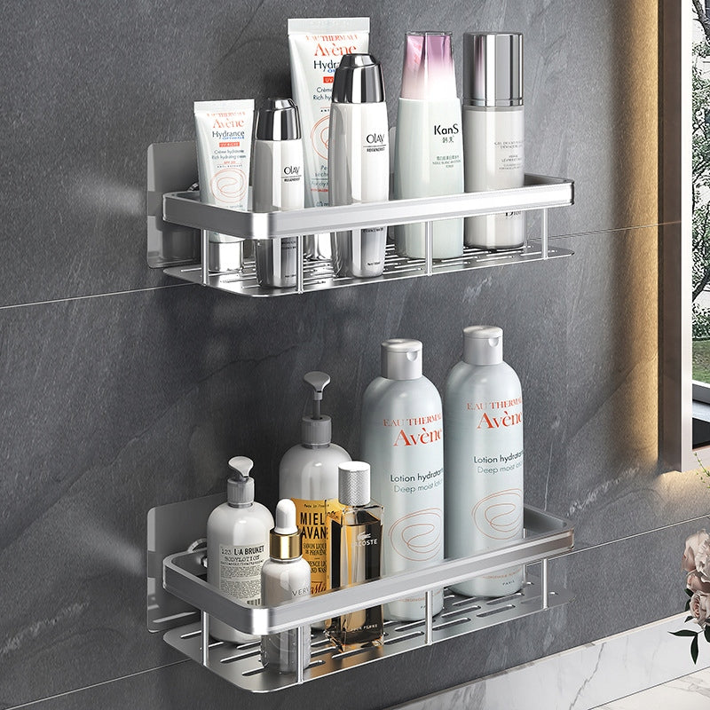 BATHROOM SHELF HANGING SHOWER 2 PCS SILVER