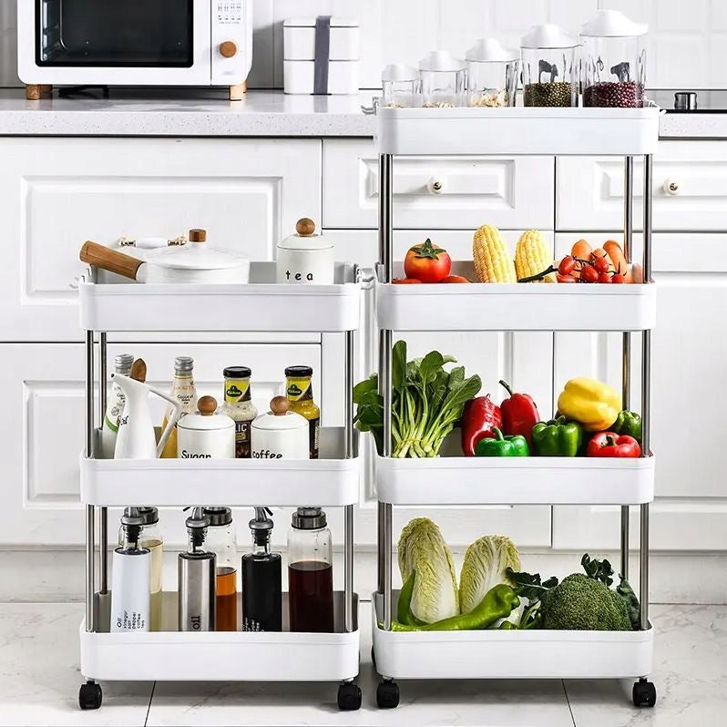 BATHROOM SHELF KITCHEN CABINET MOBILE BOOKCASE ON WHEELS 4 LEVELS BLACK Manufacturer code PÓŁKA ŁAZIENKOWA SZAFKA NA KÓŁKACH CZARNA