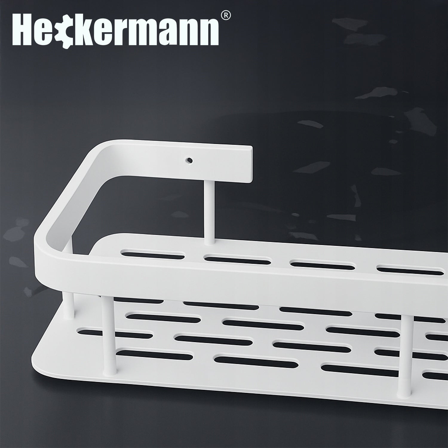 BATHROOM SHELF SELF ADHESIVE HANGING WALL LOFT FOR SHOWER METAL 30cm Packaging status original