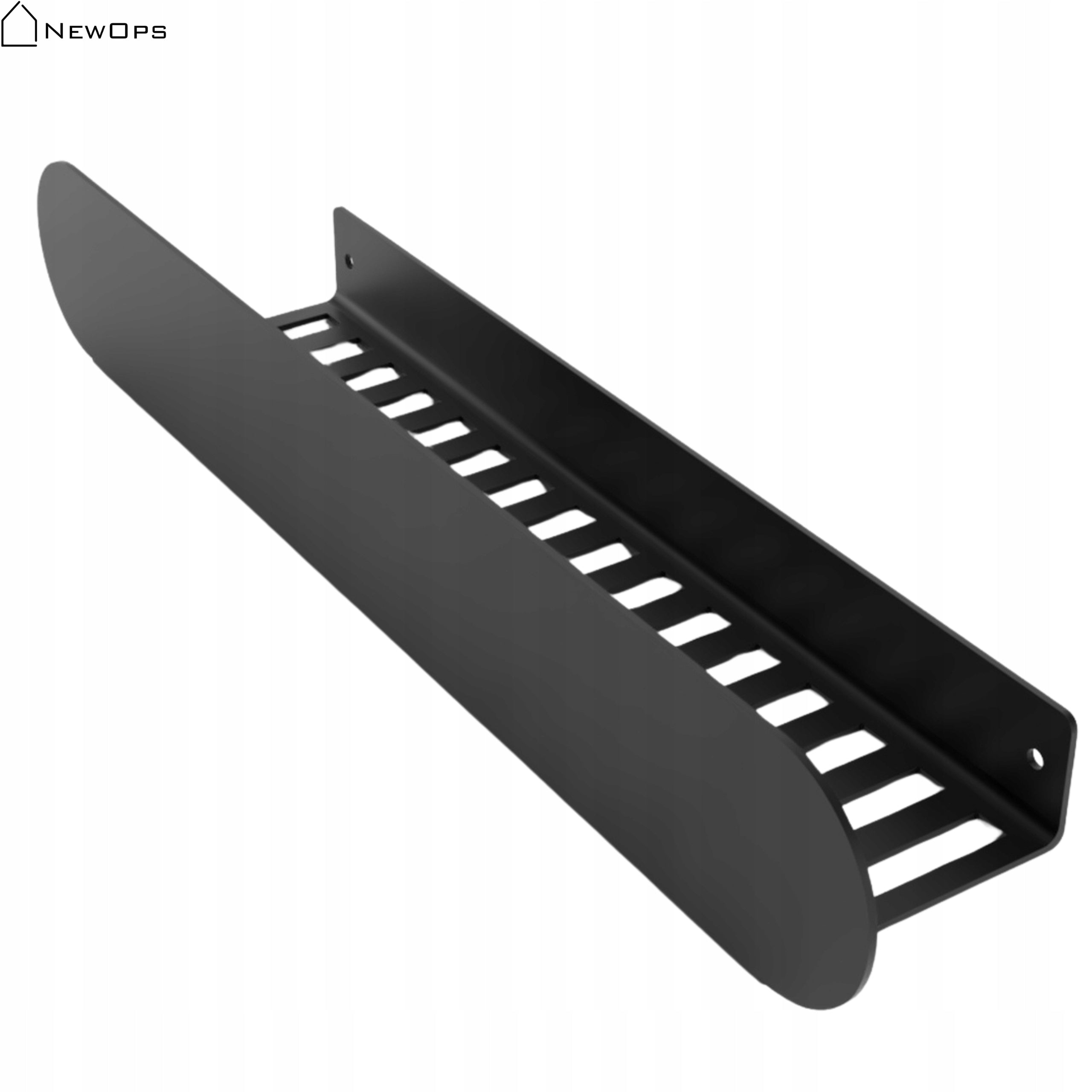 BATHROOM SHOWER SHELF BLACK METAL LOFT SHOWER 38 cm + FREEBIE Brand NewOps
