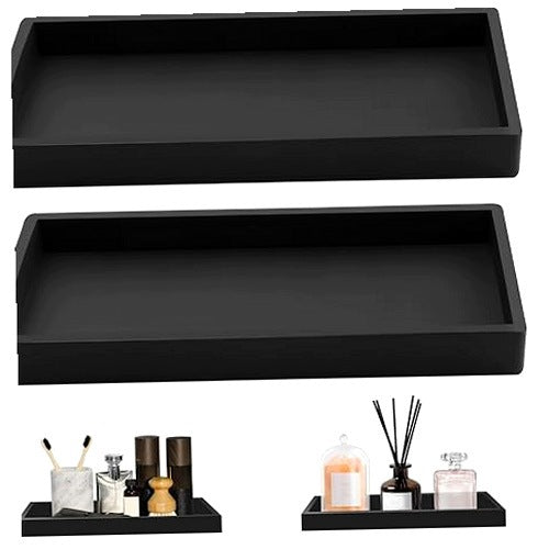 BATHROOM TRAY RECTANGULAR SILICONE VANITY ORGANIZER Silicone