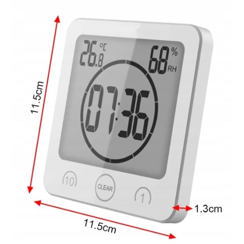 BATHROOM WATERPROOF WALL CLOCK WITH SUCTION CUP Model Radia