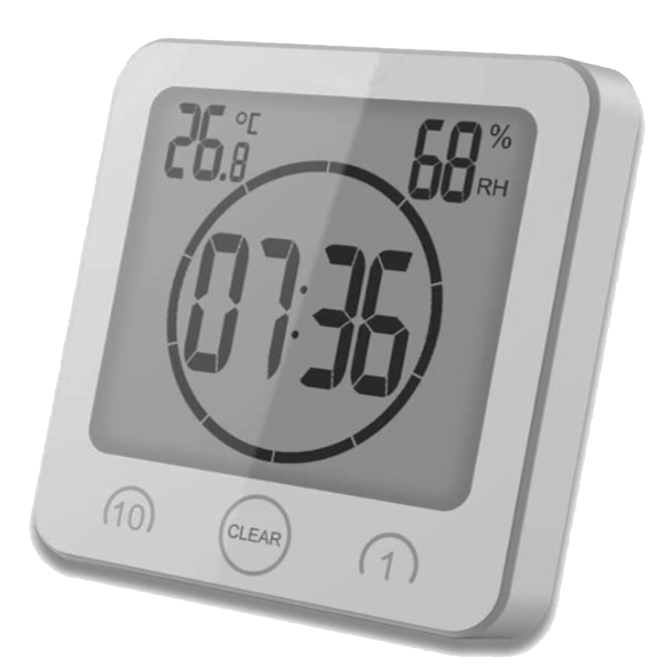 BATHROOM WATERPROOF WALL CLOCK WITH SUCTION CUP