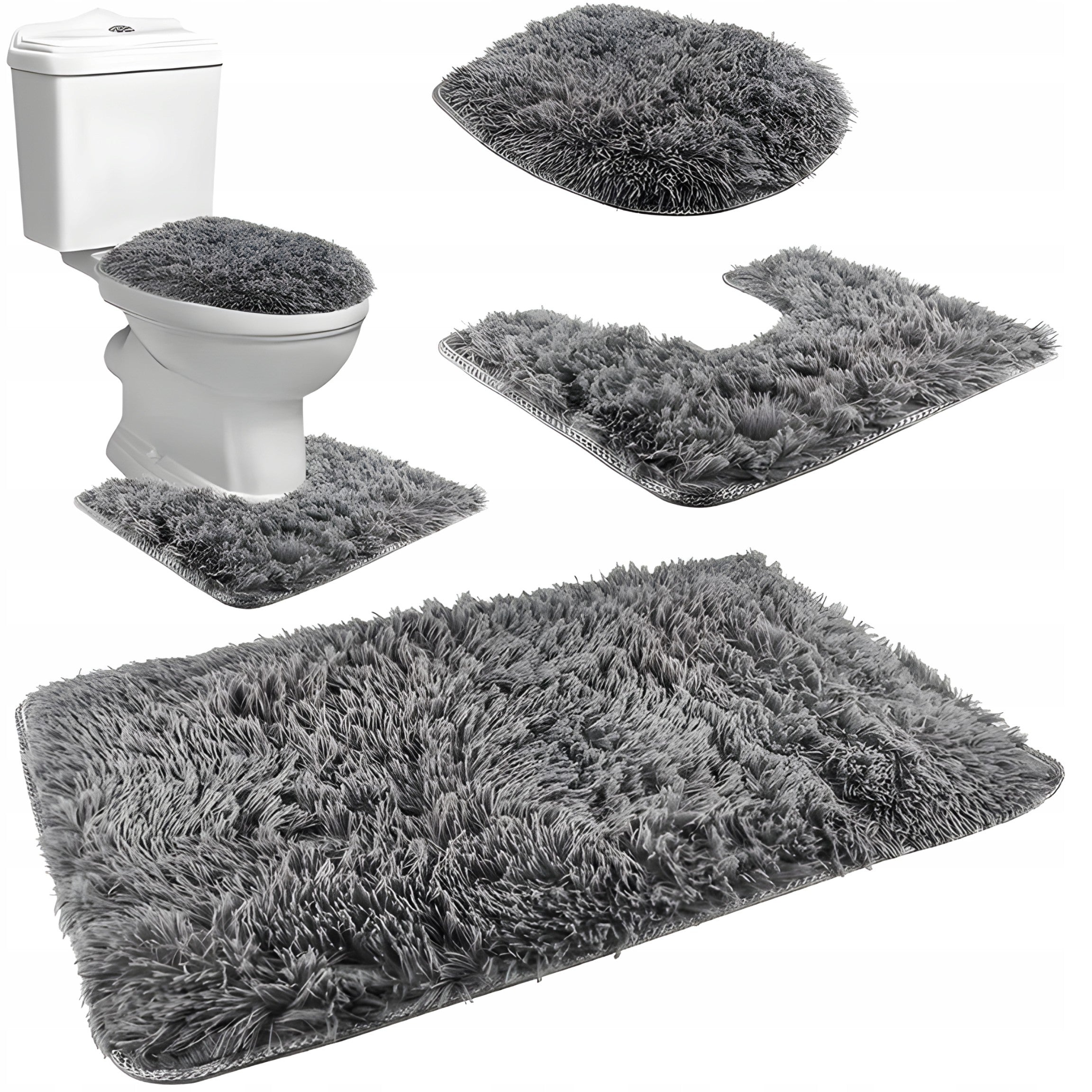 BATHROOM rug SET 3 IN 1 QUICK-DRYING FOR THE BATHROOM, ANTI-SLIP