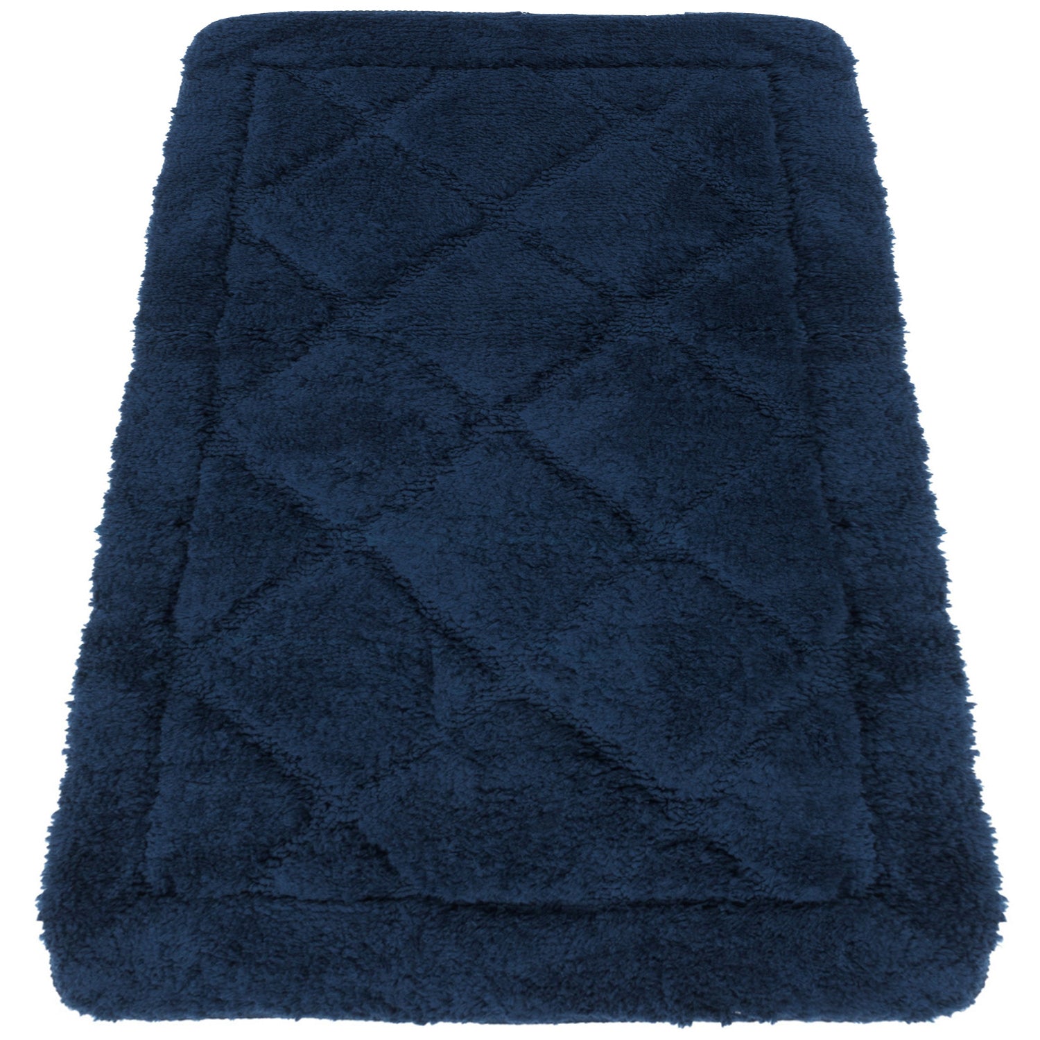 BATHROOM rug, SOFT, ABSORBENT, ANTI-SLIP, WASHABLE, NAVY BLUE 50x80 Packaging status original