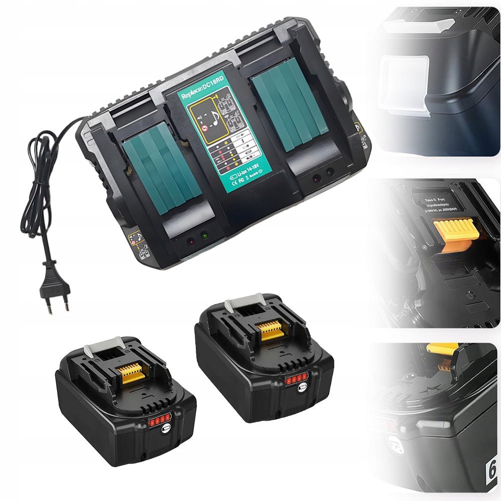 BATTERIES 6000MAH 2 PCS. FOR MOCK-UP BL1850 WITH CHARGER Brand no brand