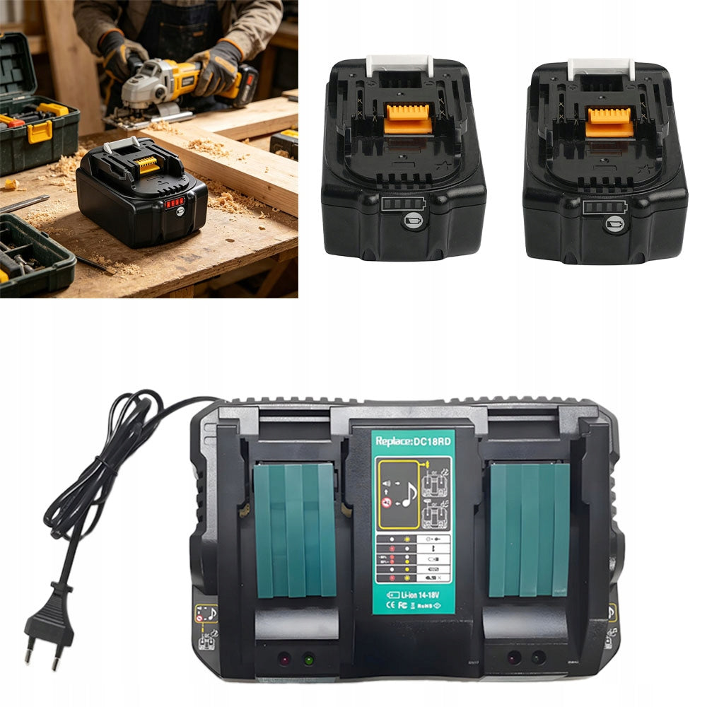 BATTERIES 6000MAH 2 PCS. FOR MOCK-UP BL1850 WITH CHARGER