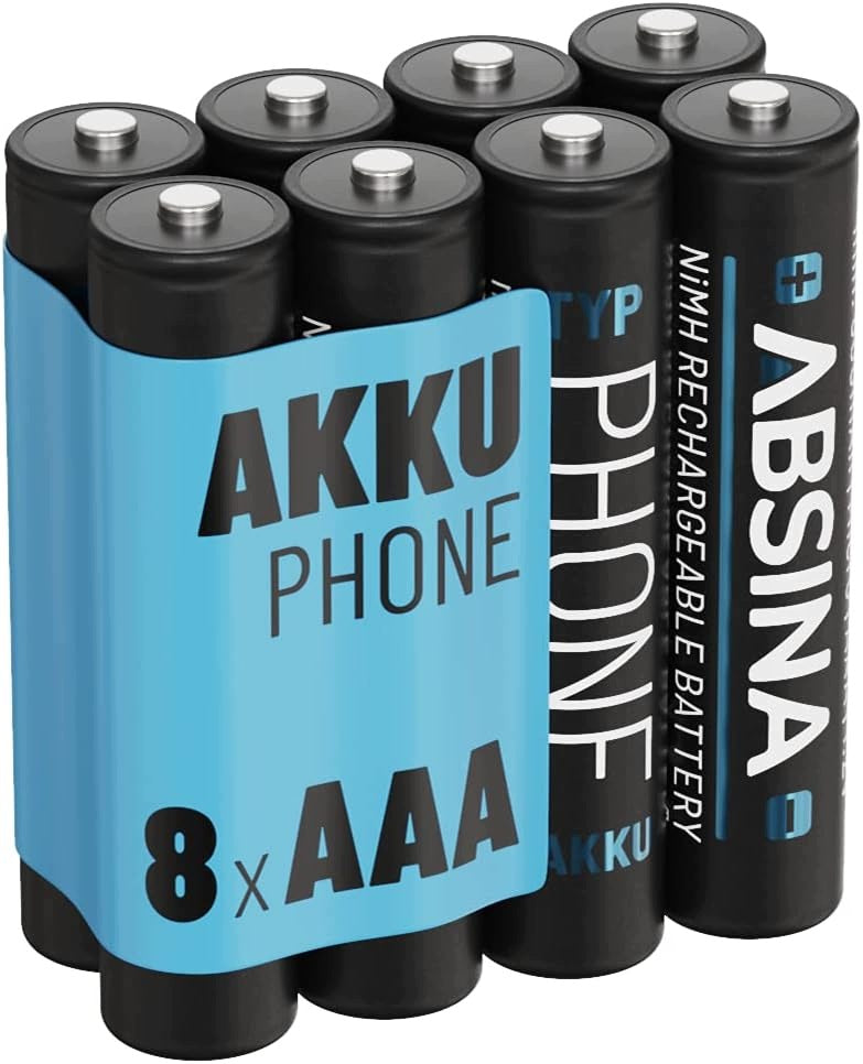 BATTERIES AAA NIMH 800MAH FOR PHONE GIGASET A415 C430 8 PCS
