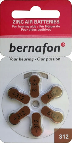BATTERIES FOR HEARING AID BERNAFON 312 60 pcs. EAN (GTIN) 14043752331162