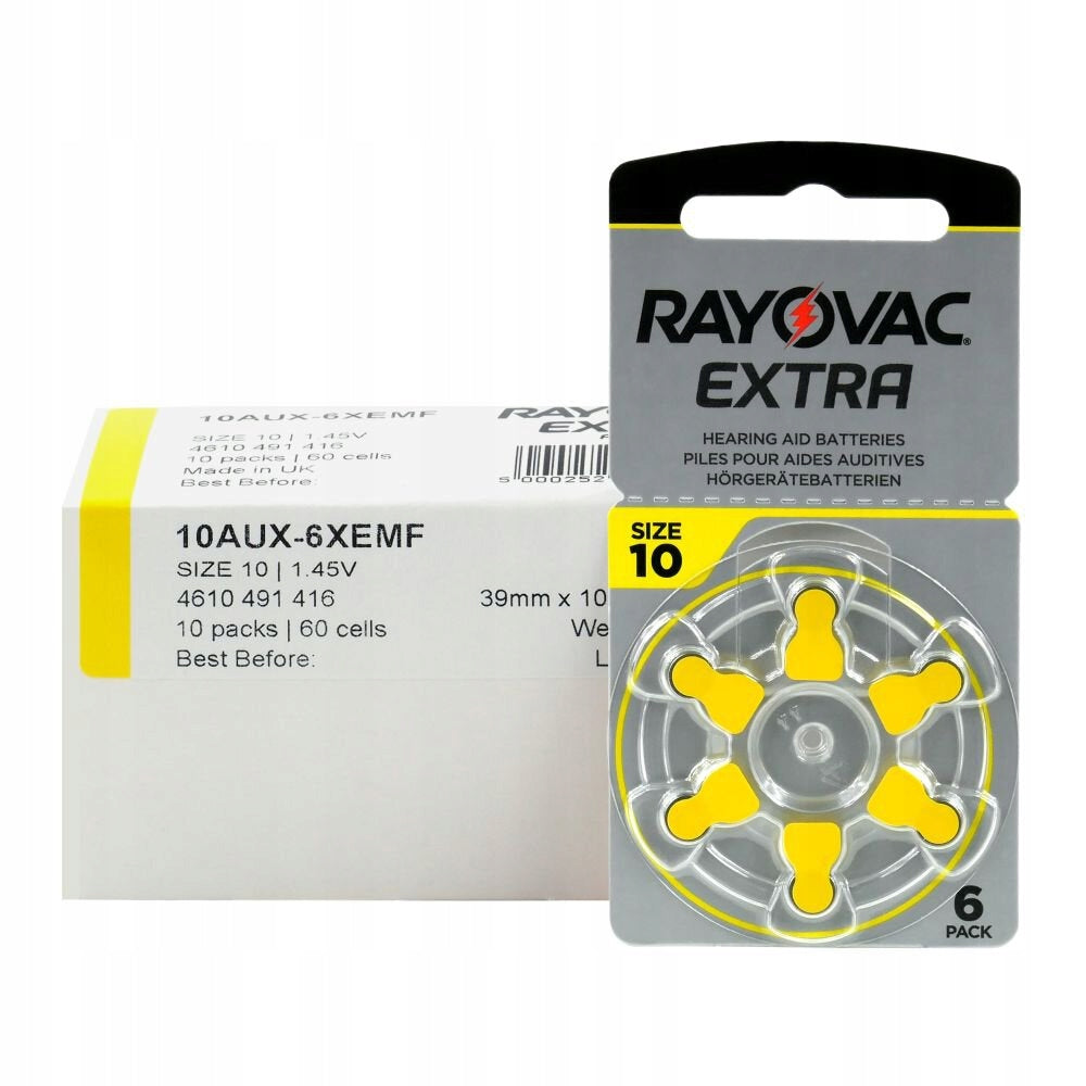 BATTERIES RAYOVAC EXTRA ADVANCED TYPE 10 - 3X BOX Batteries included yes