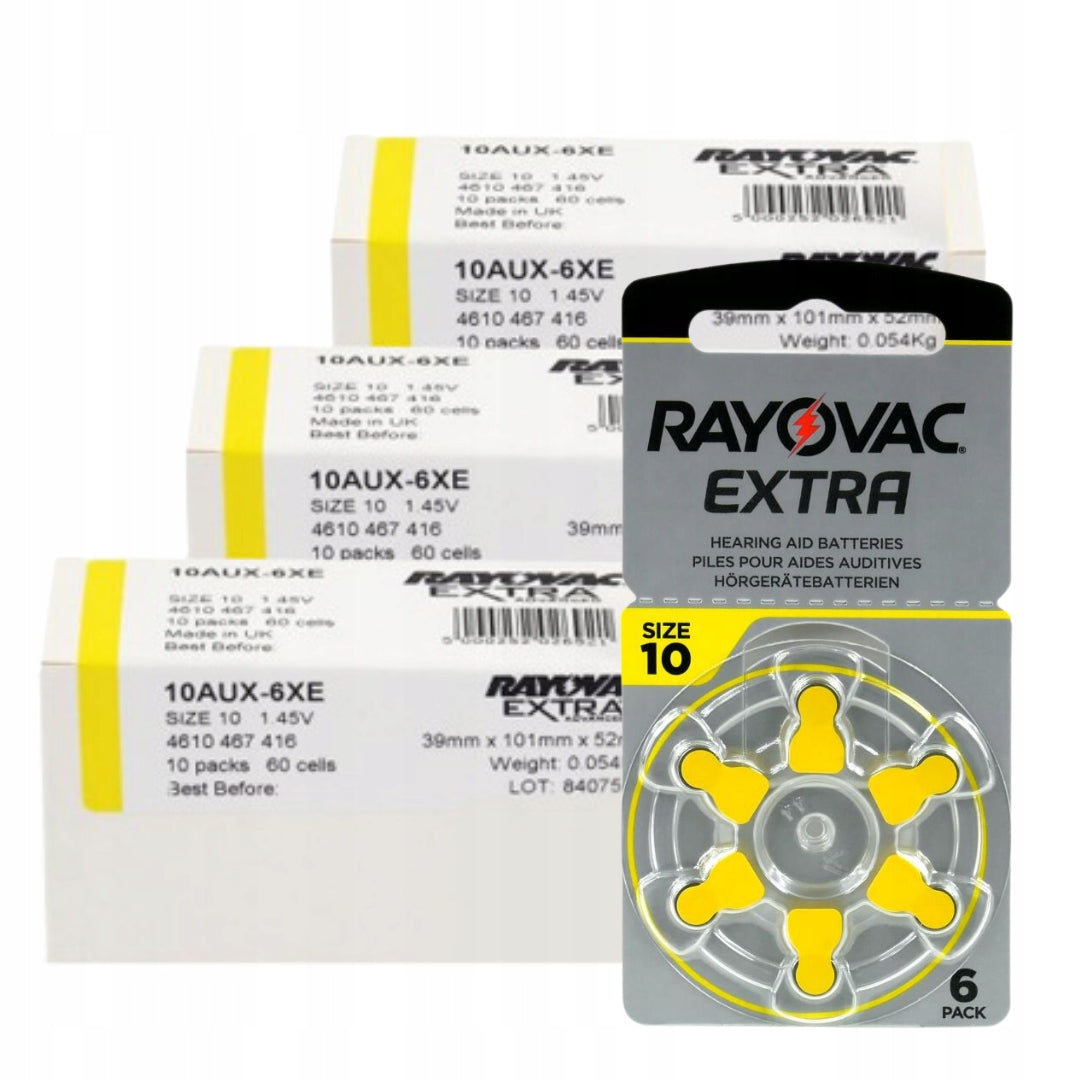 BATTERIES RAYOVAC EXTRA ADVANCED TYPE 10 - 3X BOX