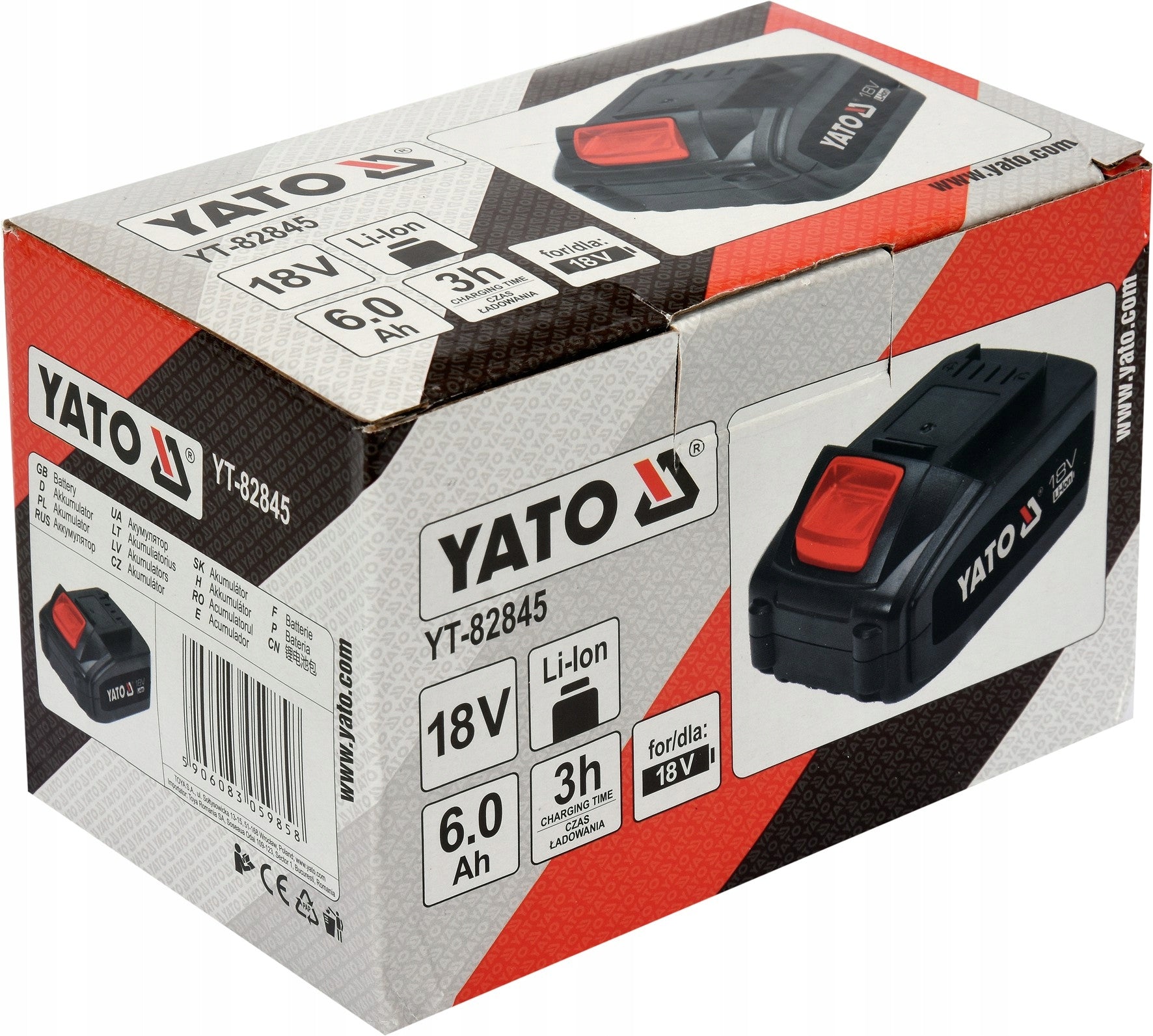 BATTERY 18V LI-ION 6AH BATTERY YATO YT-828464 Voltage (V) 18 V