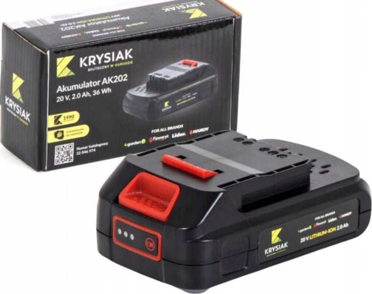 BATTERY 20V 2Ah 2.0Ah AK202 LI-ION FOR 4GARDEN 20V SYSTEM