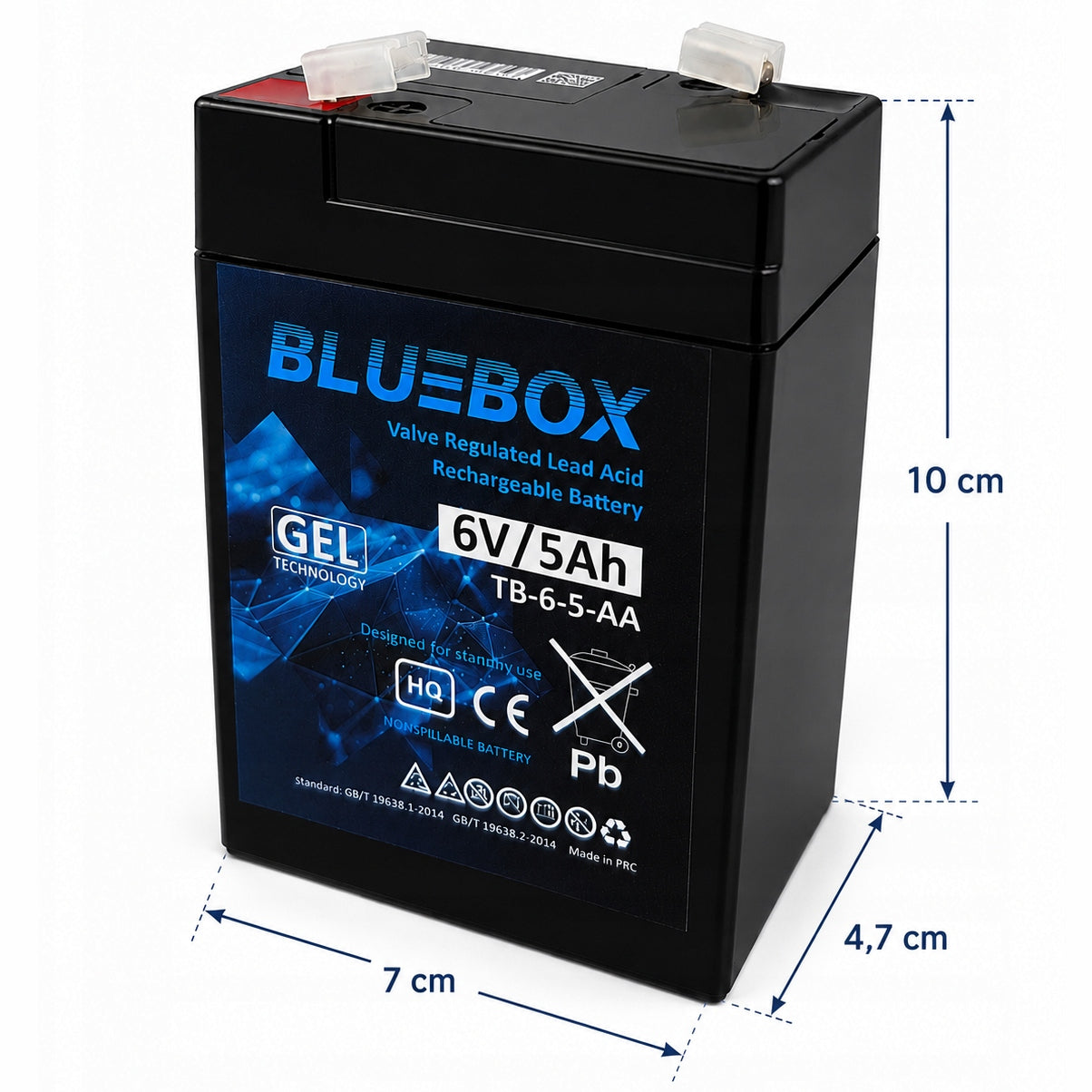 BATTERY 6V 5 AH / 20 HR GEL BATTERY FOR CASH REGISTER WEIGHT 10x7x4,7 cm