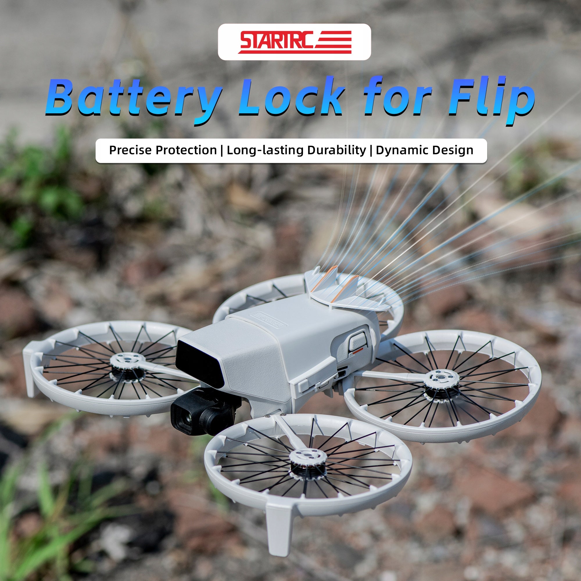 BATTERY ANTI-RELEASE BUCKLE FOR DJI FLIP LOW-AIR RESISTANCE REAR WING TAIL Batteries included no