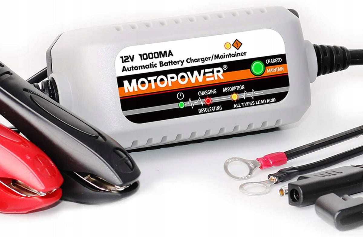 BATTERY CHARGER MOTOPOWER MP00205B 12V 1000mA