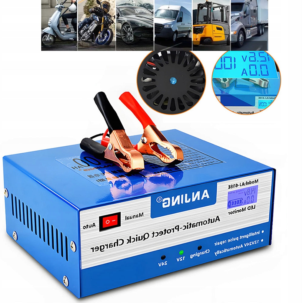 BATTERY CHARGER SUPPORT SMART AUTOMATIC FOR VEHICLES