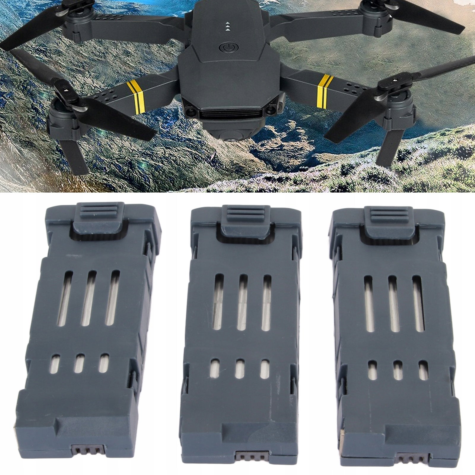 BATTERY DRONE BATTERY 3.7V 600MAH TO E58 E68 JY109 998PRO 3 PCS. Packaging status original