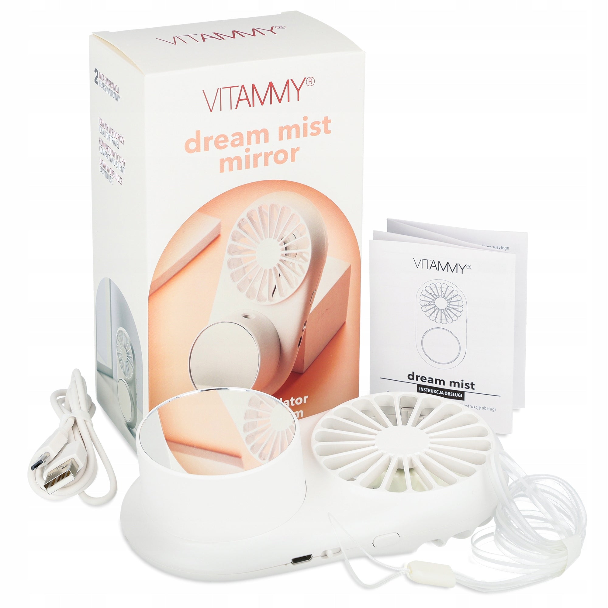 BATTERY FAN WITH USB MIRROR BREEZE VITAMMY EAN (GTIN) 5901793641881