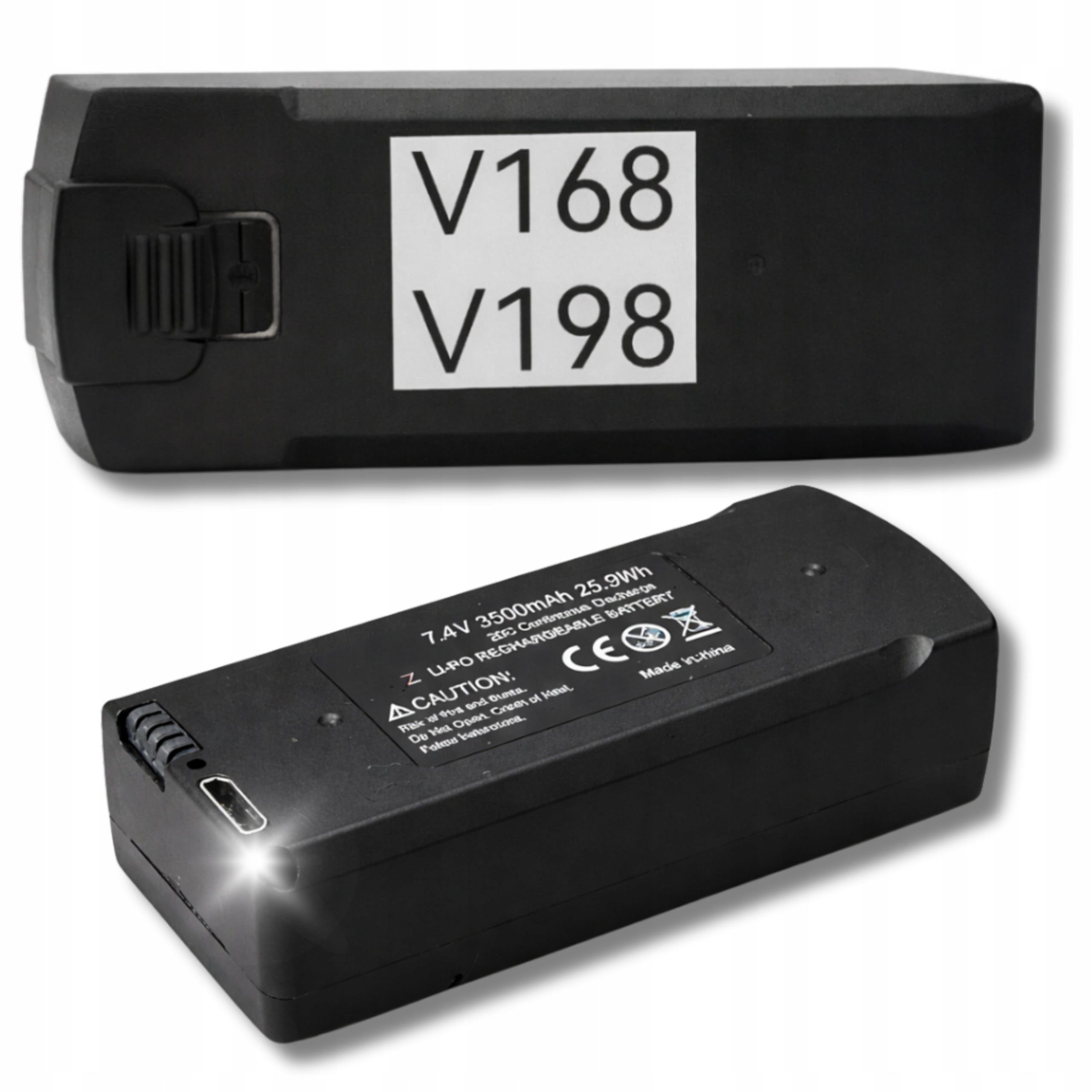 BATTERY FOR DRONE V168 MAX V198 3000mAh 7.4V RECHARGEABLE REPLACEMENT