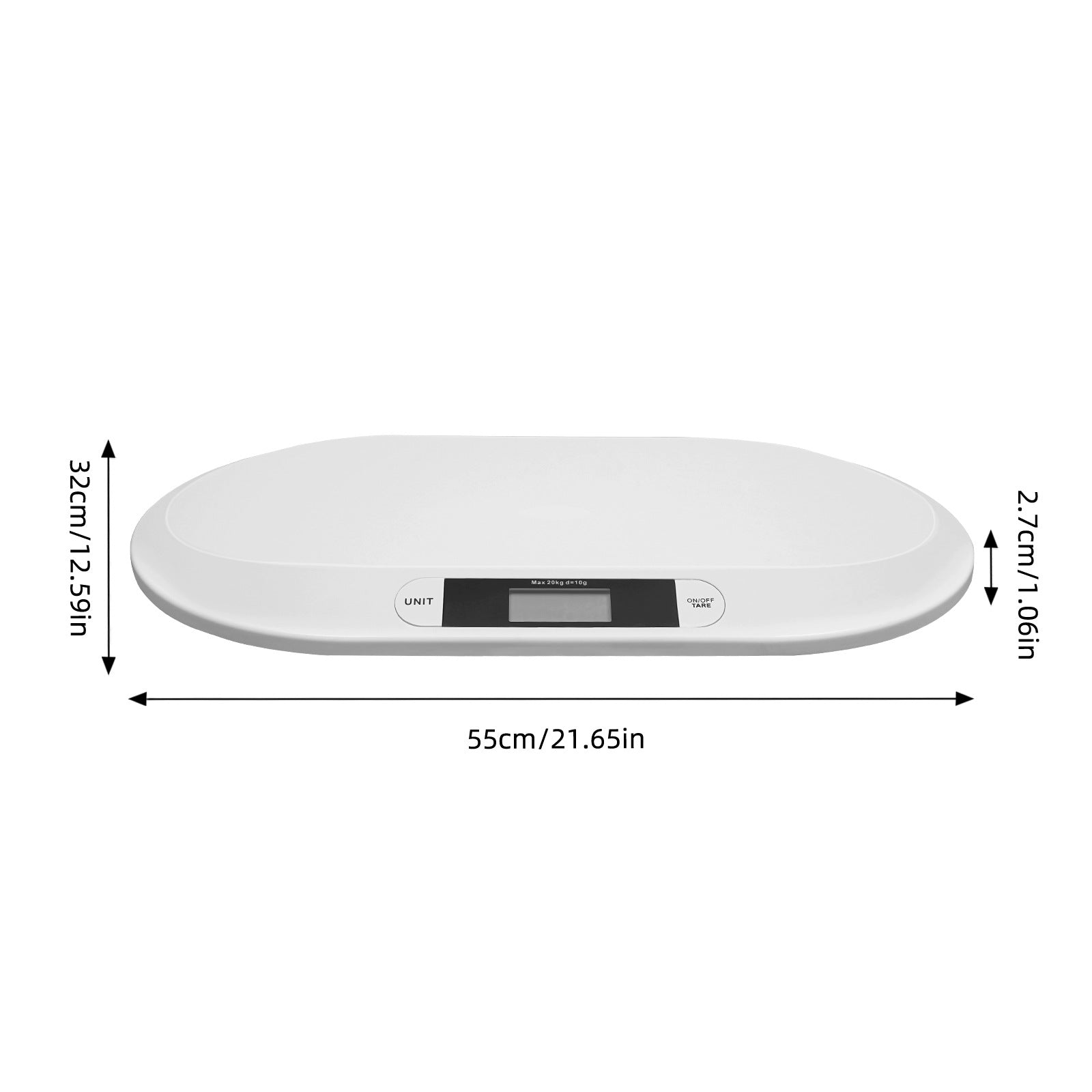 BATTERY-OPERATED BABY SCALE, MAXIMUM WEIGHT CAPACITY 20KG Manufacturer code 9751051