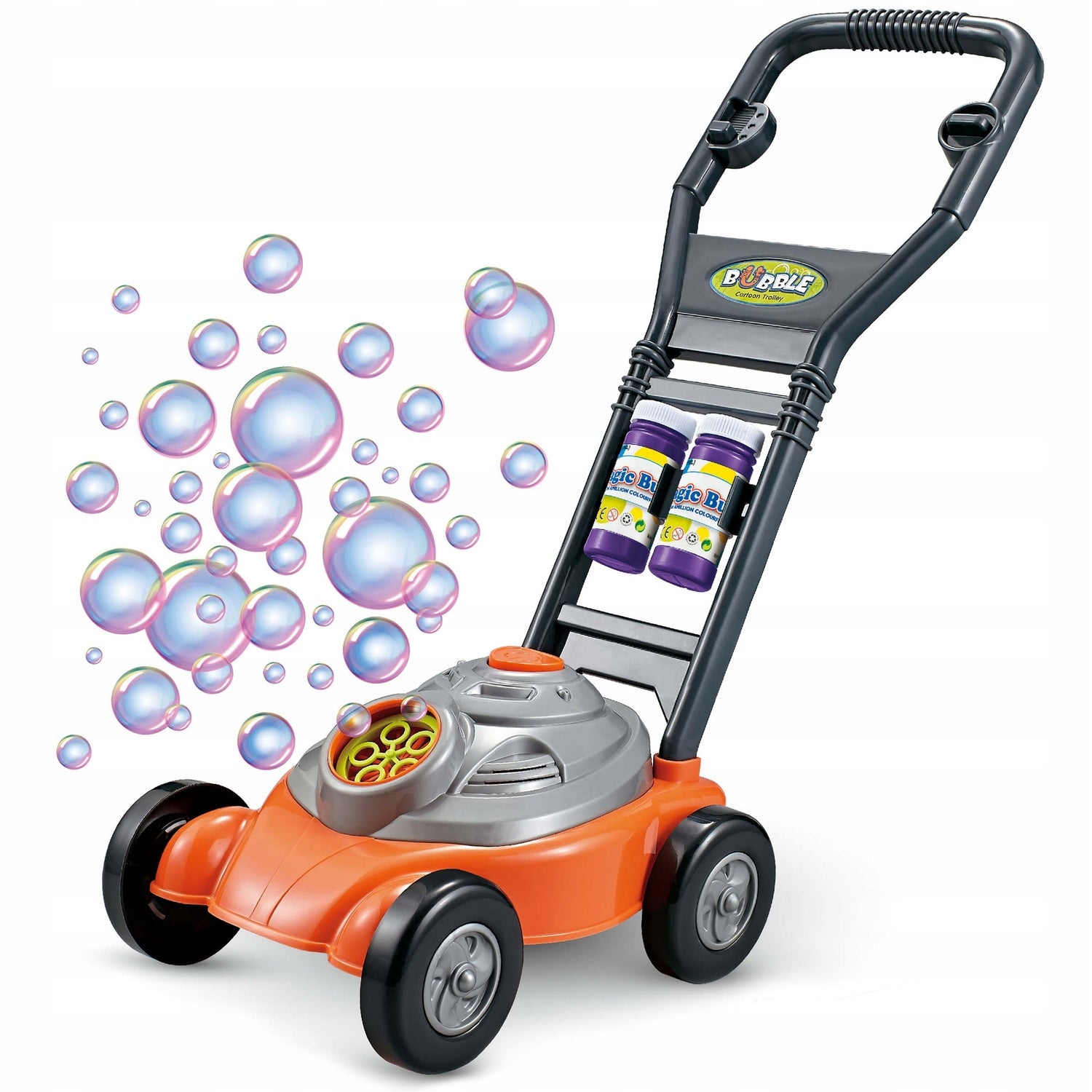 BATTERY OPERATED MOWER FOR KIDS RELEASES SOAP BUBBLES Bubble Generator LIQUID Brand ToysPlanet