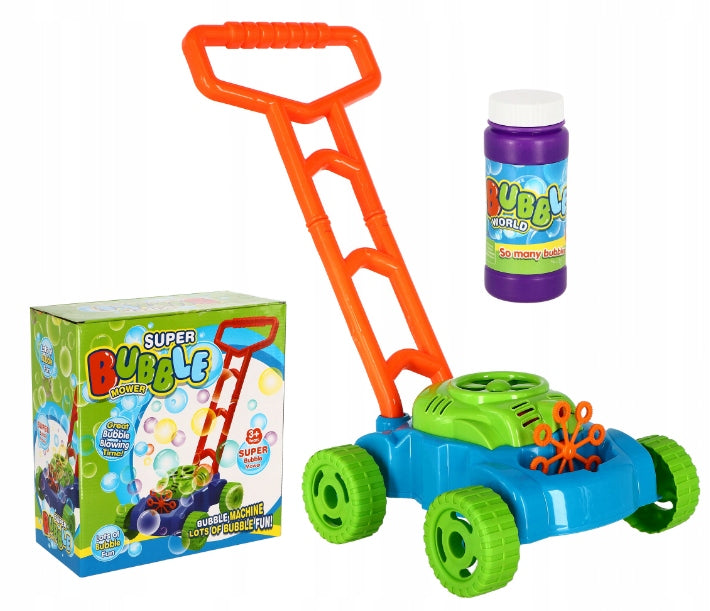 BATTERY OPERATED SOAP BUBBLE MOWER + LIQUID Brand Nobo Kids