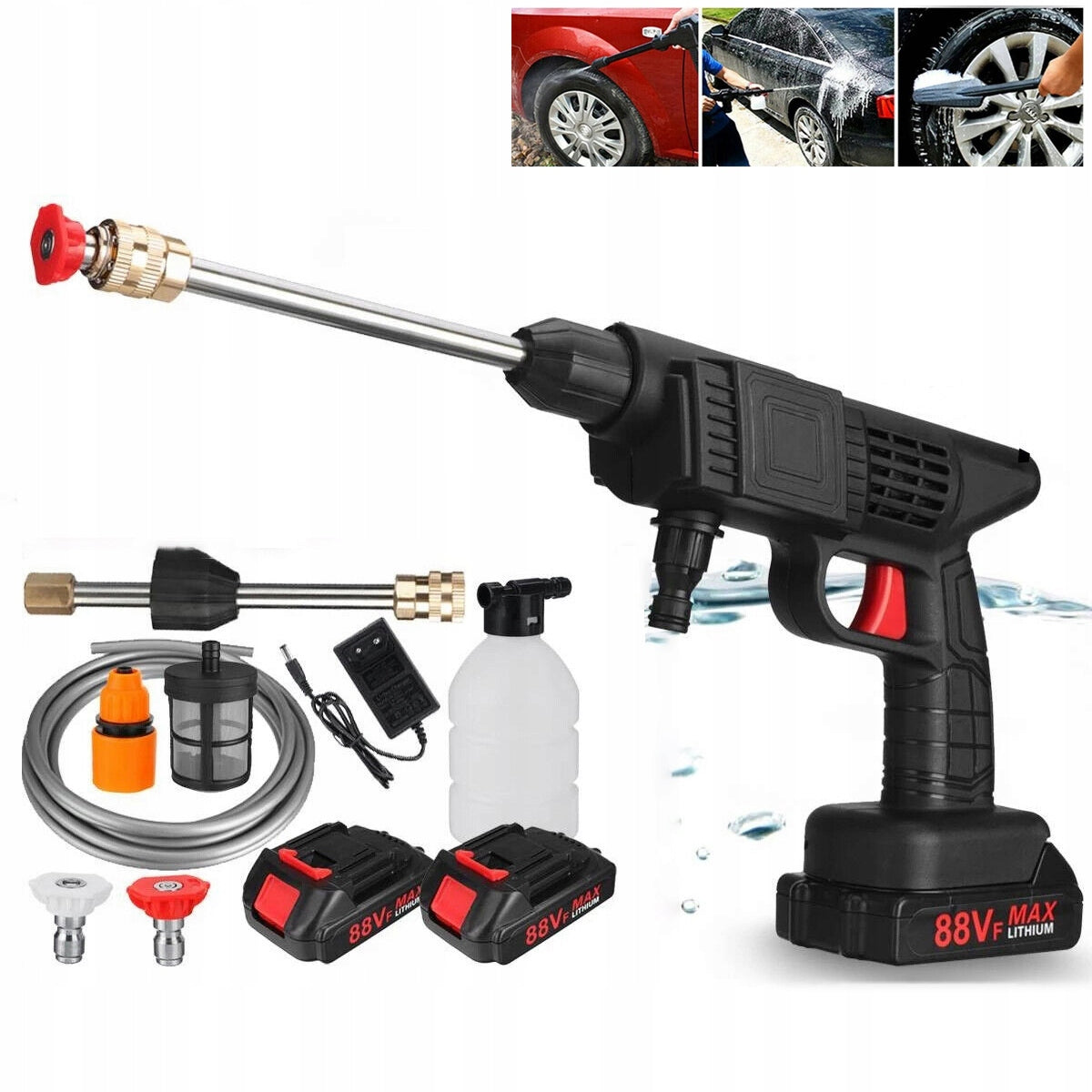 BATTERY PRESSURE WASHER SET+2x AKU 10000mAh
