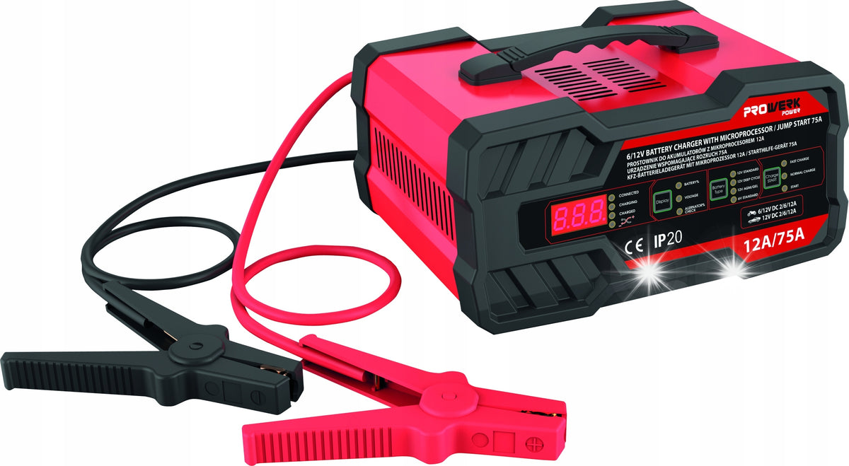 BATTERY RECTIFIER WITH START-UP 75A 6V 12V 12A