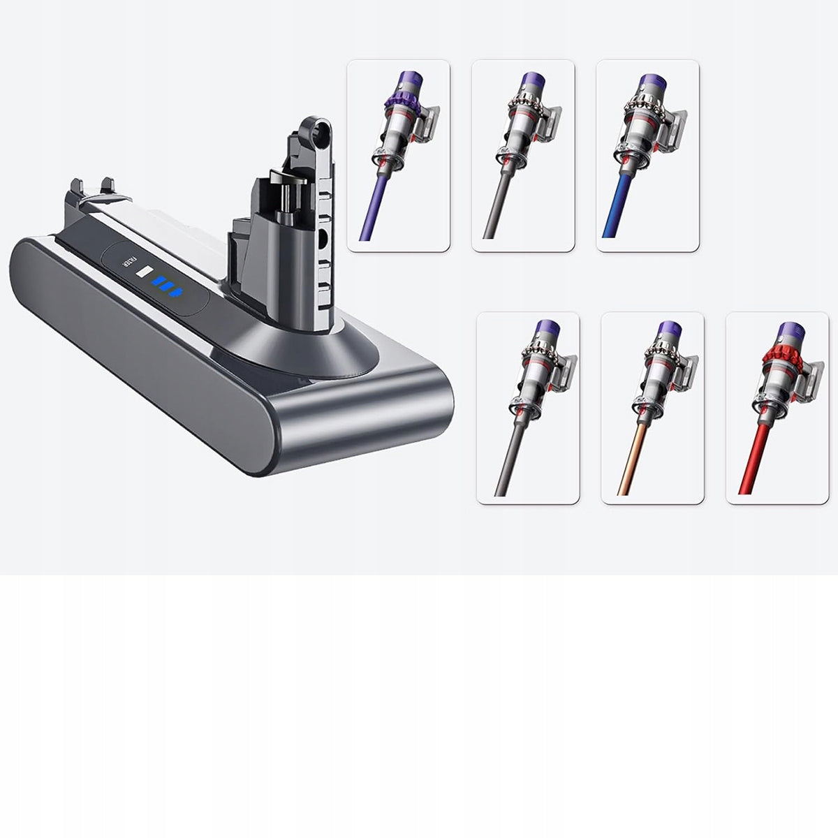 BATTERY REPLACEMENT FOR DYSON V10 SV12 BATTERY 25,2V 6000MAH LITHIUM-ION Manufacturer code 4059635542443