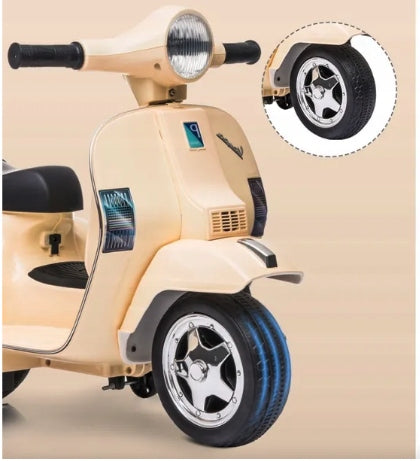 BATTERY SCOOTER VESPA GTS 300 MINI FOR KIDS BEIGE Maximum speed 3 km/h