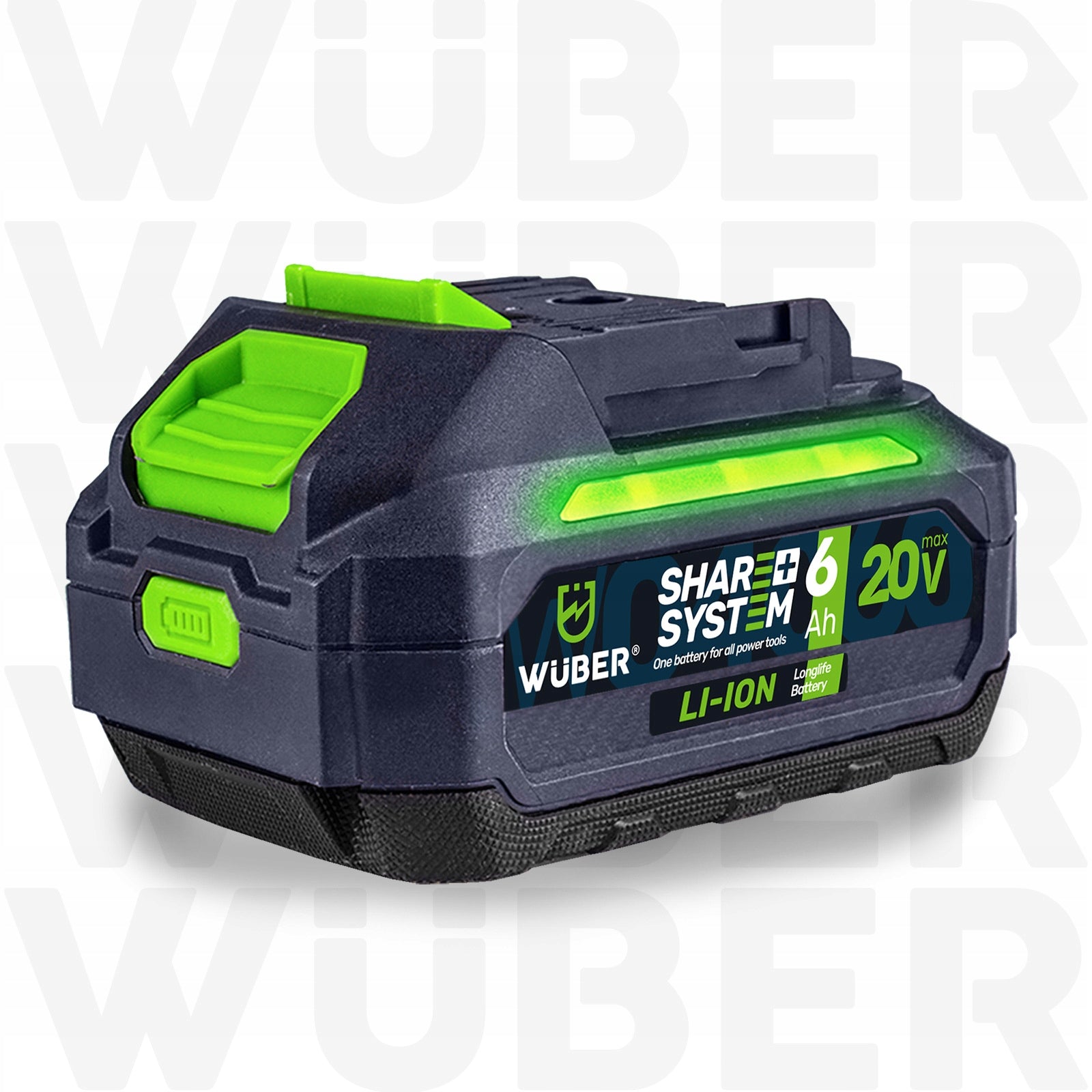 BATTERY WUBER SHARE+ LITHIUM ION SYSTEM 20 V 6.0 AH WUBER Brand Wuber