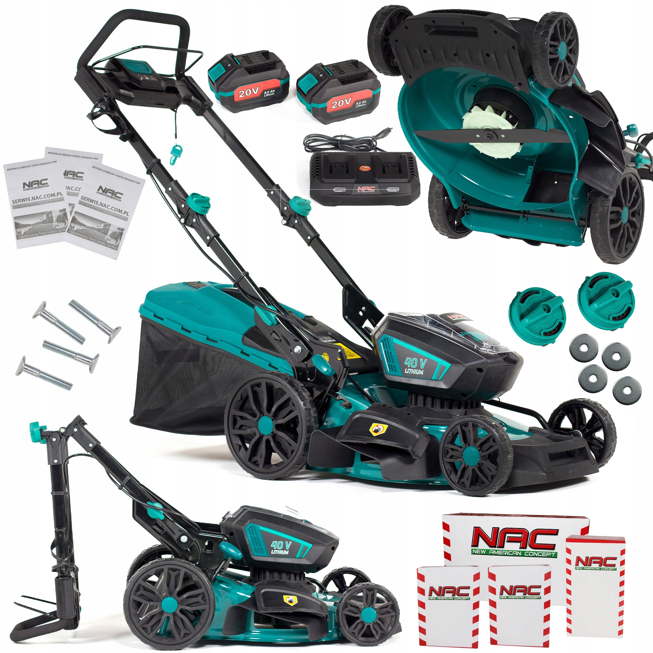 BATTERY mower NAC 46cm 3w1 2xAKU 6Ah LB-2B60-46-2X20V Brand NAC