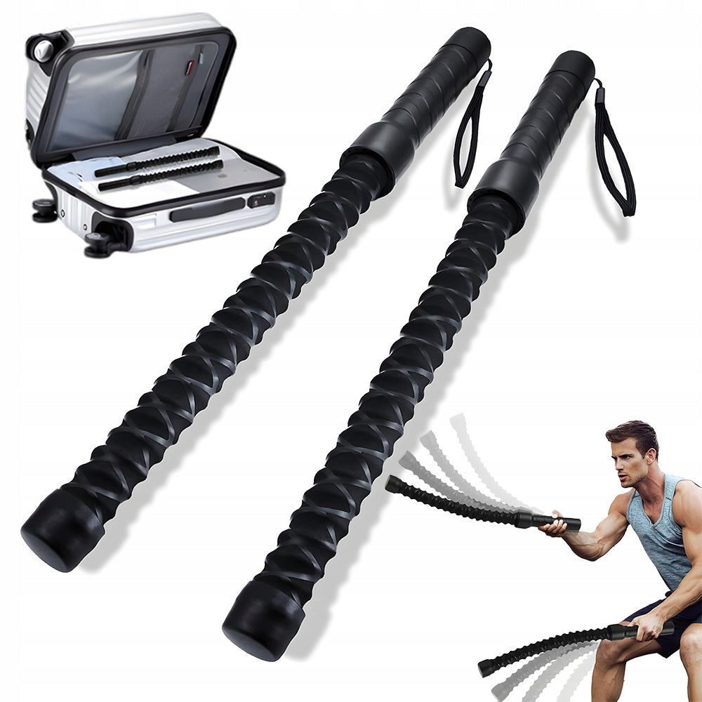 BATTLE ROPE FOR HOME EXERCISE FOLDING WIRELESS BLACK