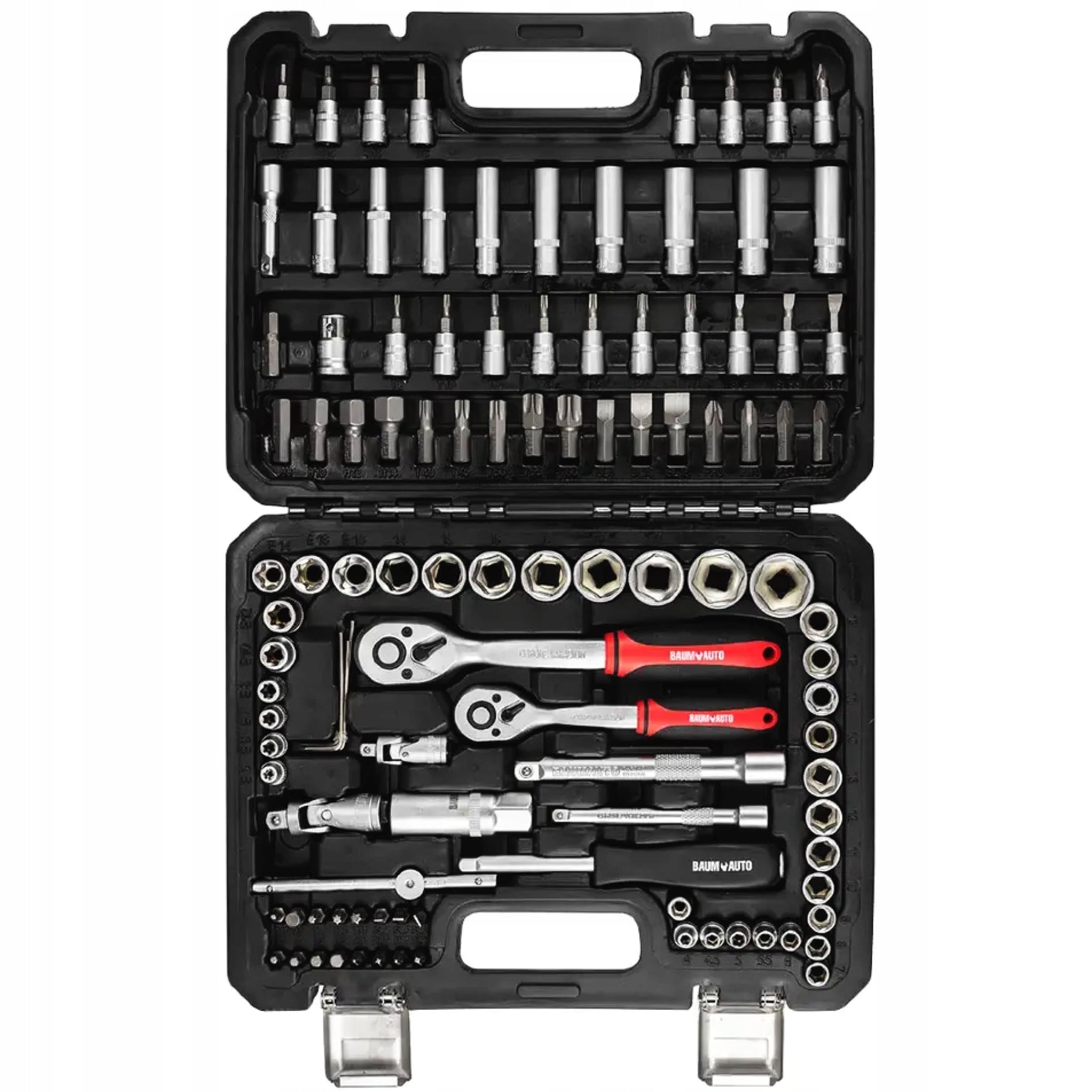 BAUMAUTO Tool set LARGE 108 ELEMENTS 1/4" 3/8" 6-angle 4-22mm Brand BaumAuto