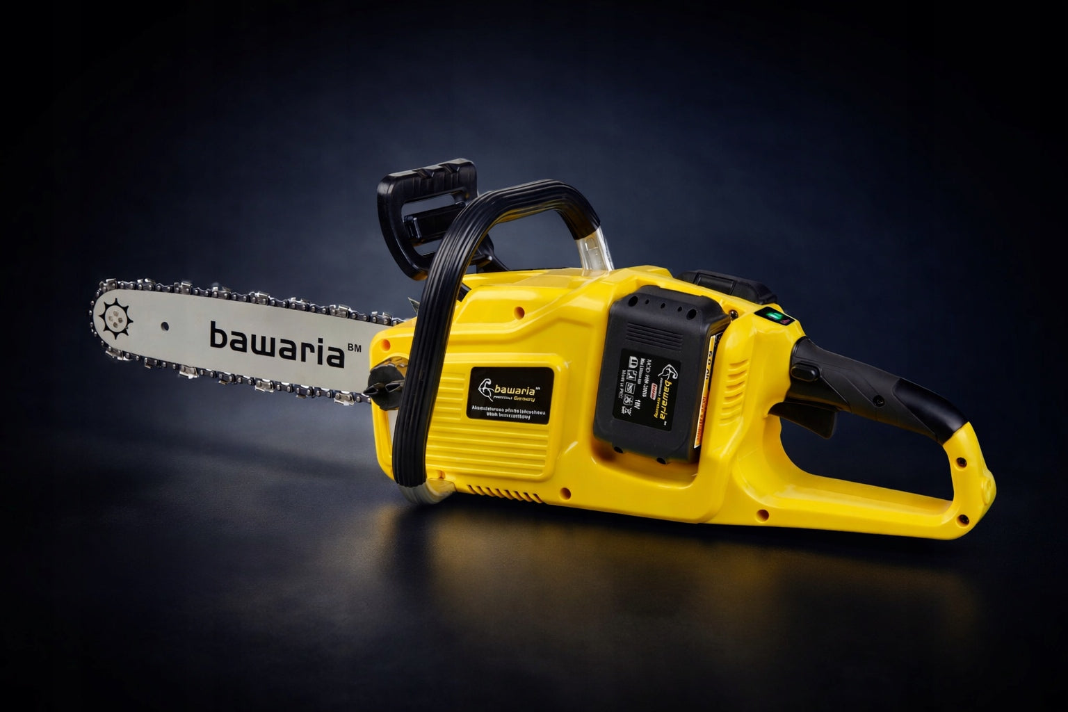 BAWARIA CS4002 Cordless Chainsaw 35cm 2x 18V 6.0Ah BL Motor Power supply rechargeable battery