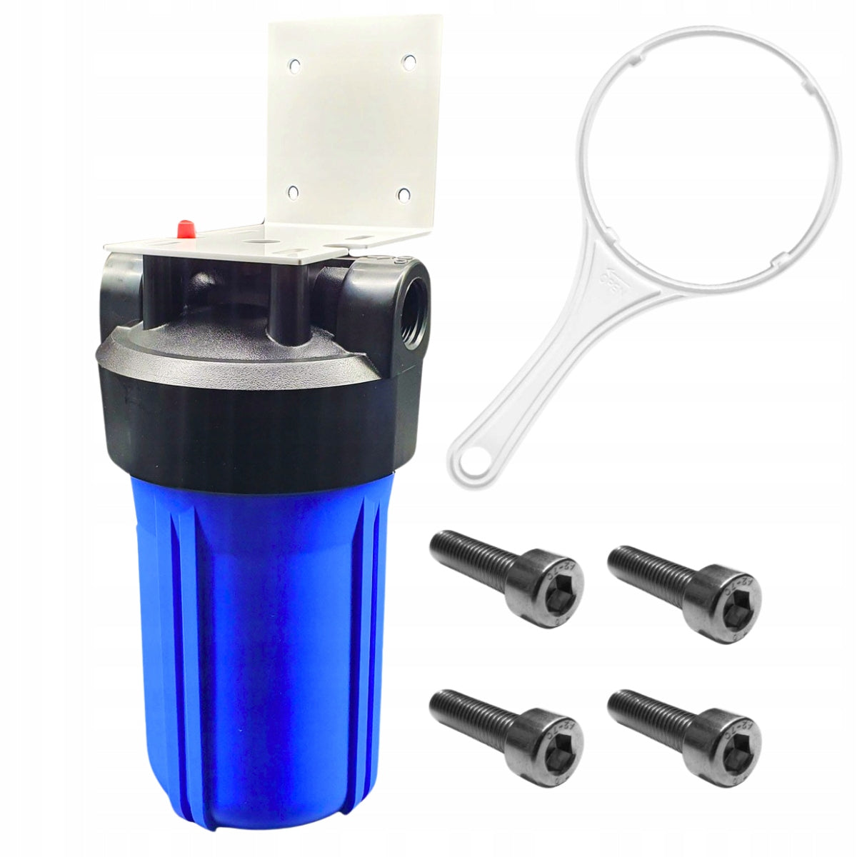 BB 10 Inch Whole House Water Filter Body, Rack and Wrench Set