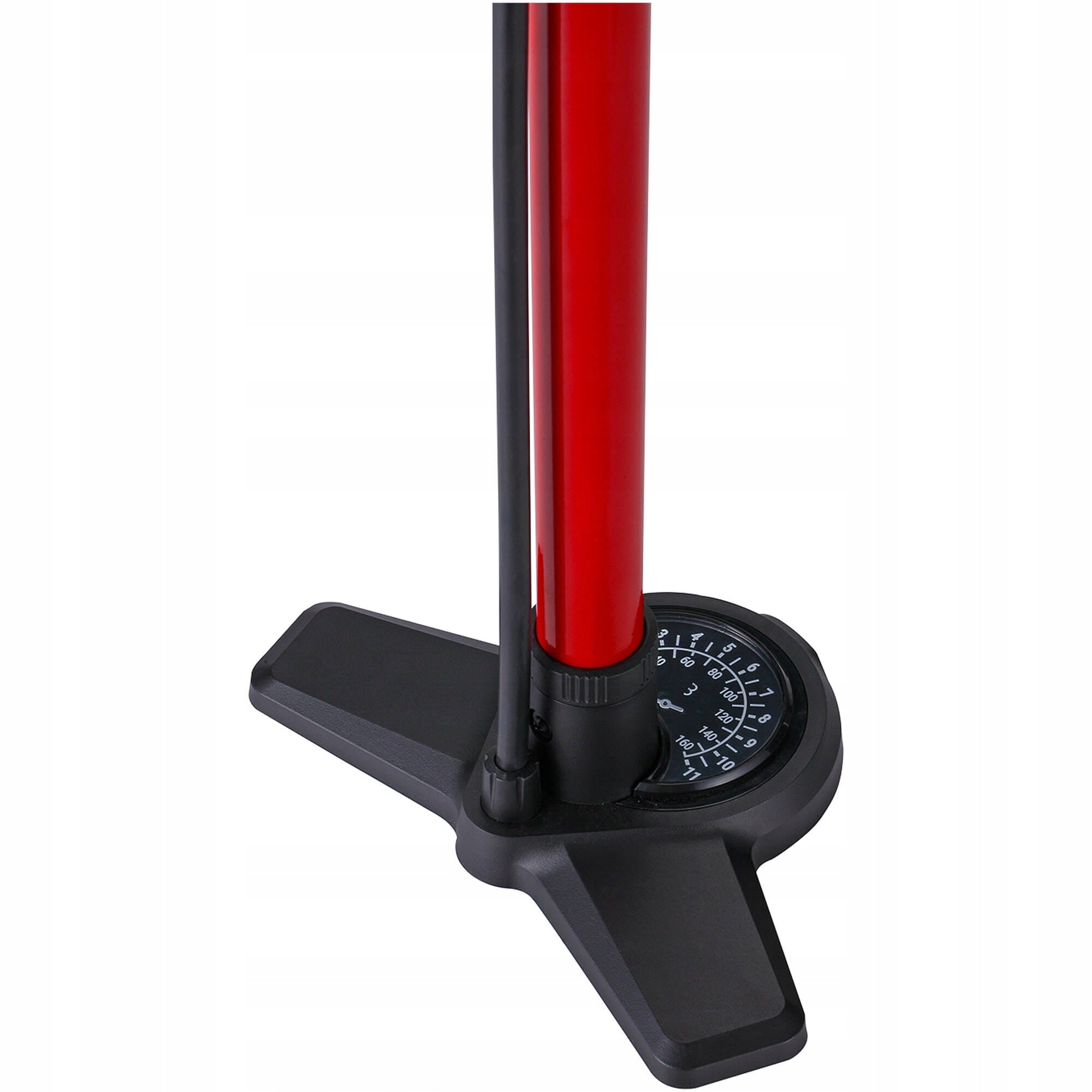 BBB AirBoost Composite Base Dualhead 3.0 Floor Pump - Red Brand BBB