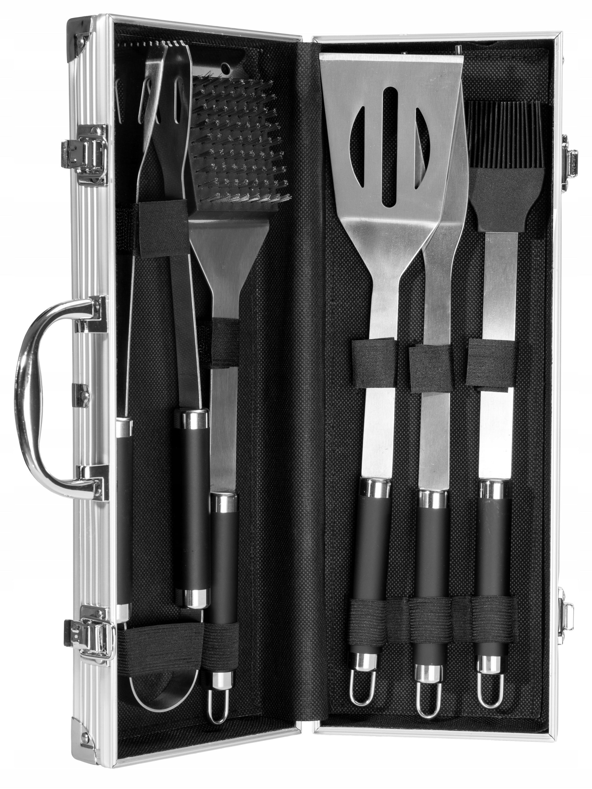 BBQ ACCESSORIES BBQ UTENSILS CUTLERY SET IN SUITCASE 6in1 Manufacturer code 063189MG