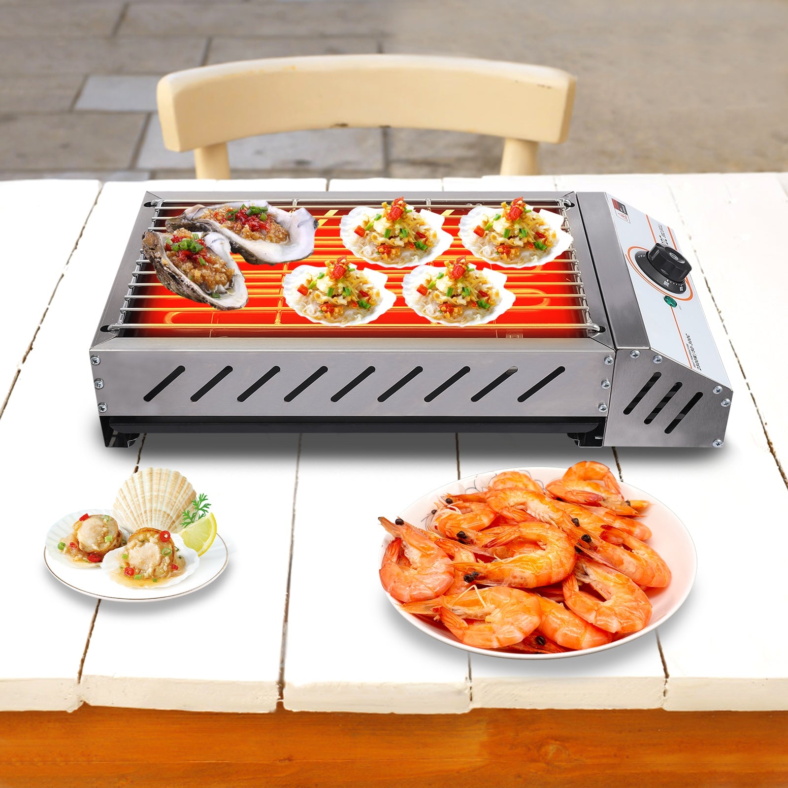 BBQ Grill, Electric Portable Barbecue Grill, Electric Griller 2.5KW Brand no brand