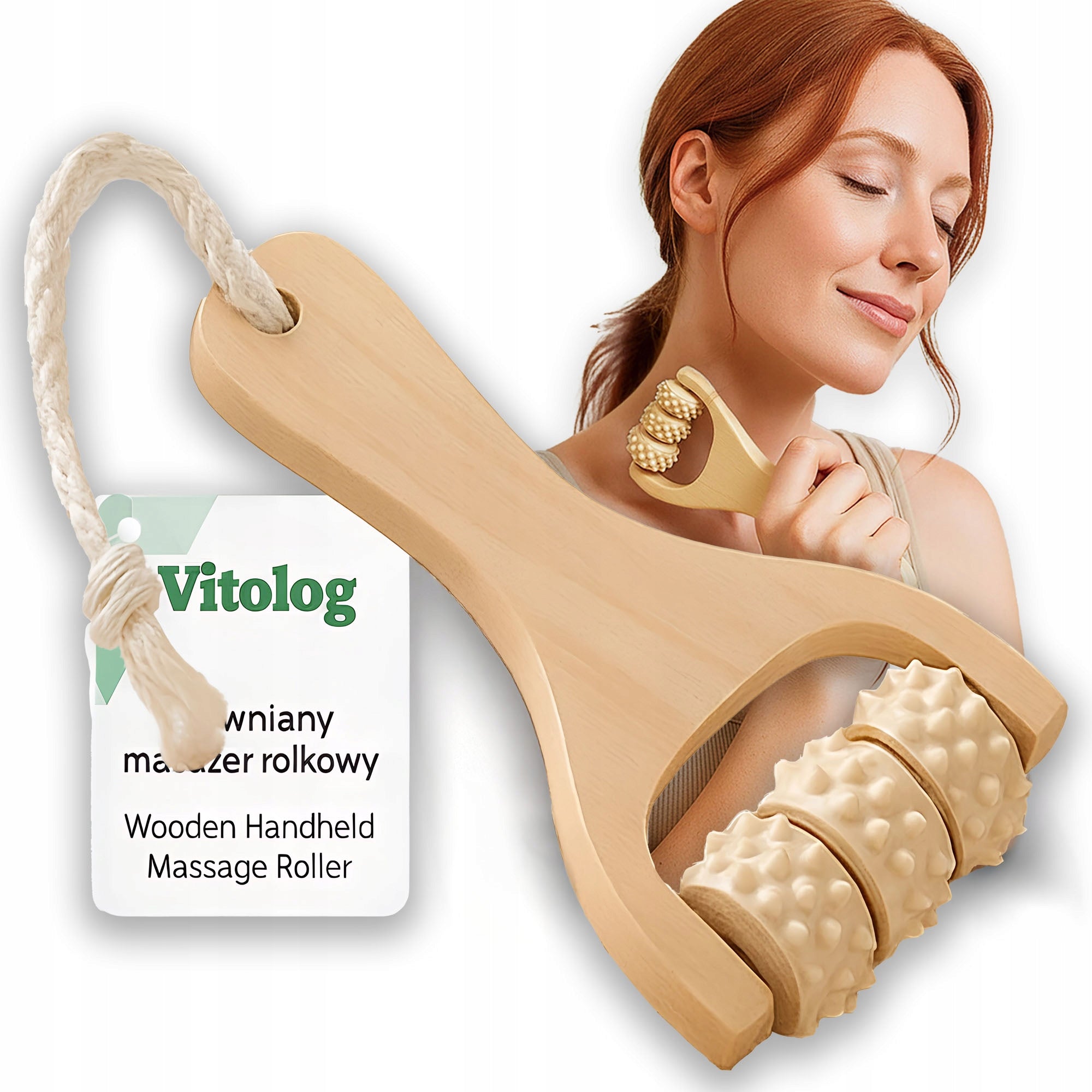 BC Wooden Anti-Cellulite Massager for Abdominal Body Thigh Cellulite