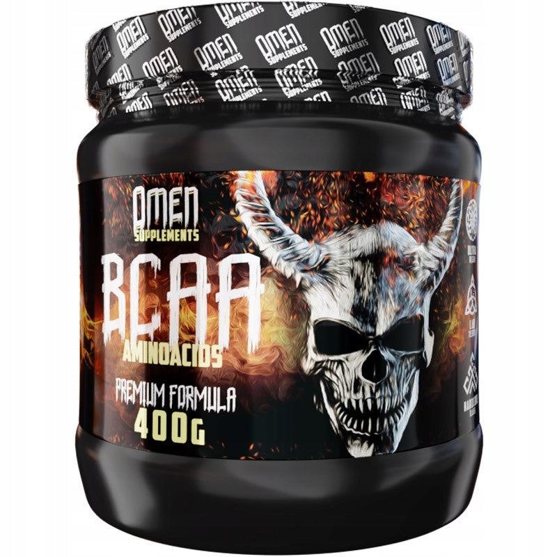 BCAA AMINO ACIDS regeneration renewal Omen BCAA 400g ORANGE Expiration date not specified