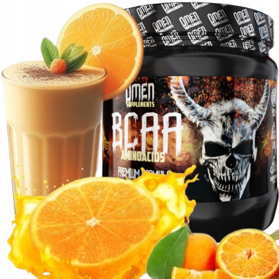 BCAA AMINO ACIDS regeneration renewal Omen BCAA 400g ORANGE