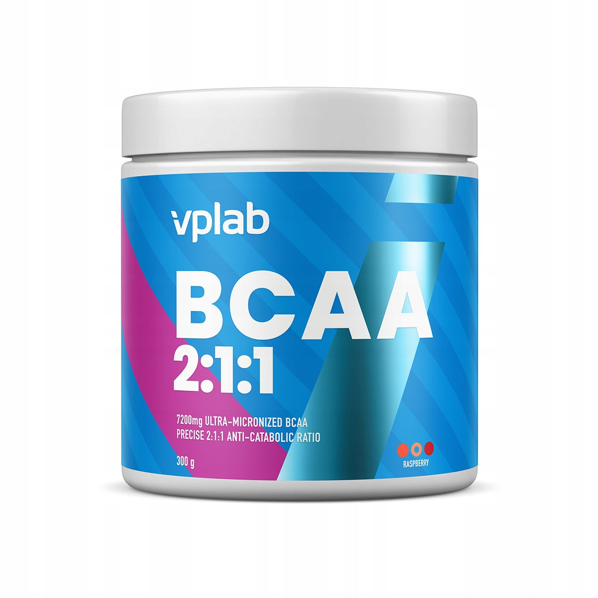 BCAA Amino Acids VPLab Leucine, Isoleucine and Valine, 300g Raspberry 37 Servings