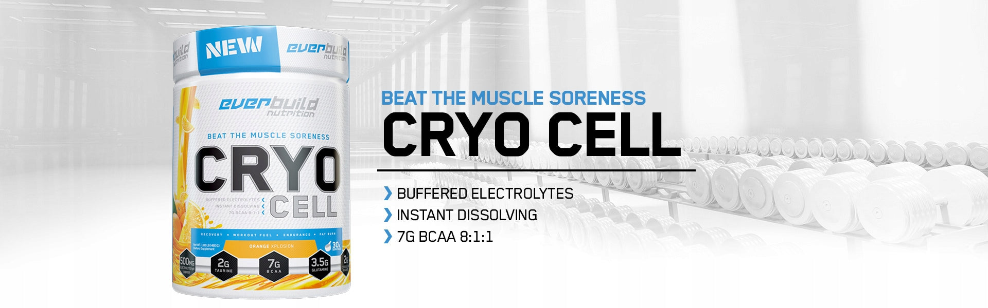 BCAA EVERBUILD Cryo Cell Powder / 30 servings 0,486 Everbuild Nutrition 486 Expiration date not specified