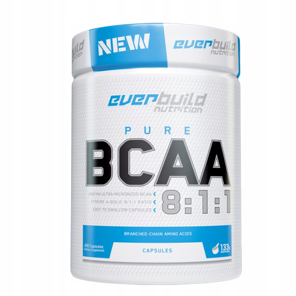 BCAA Everbuild Nutrition capsules 8:1:1 800 mg 400 pcs. Expiration date not specified